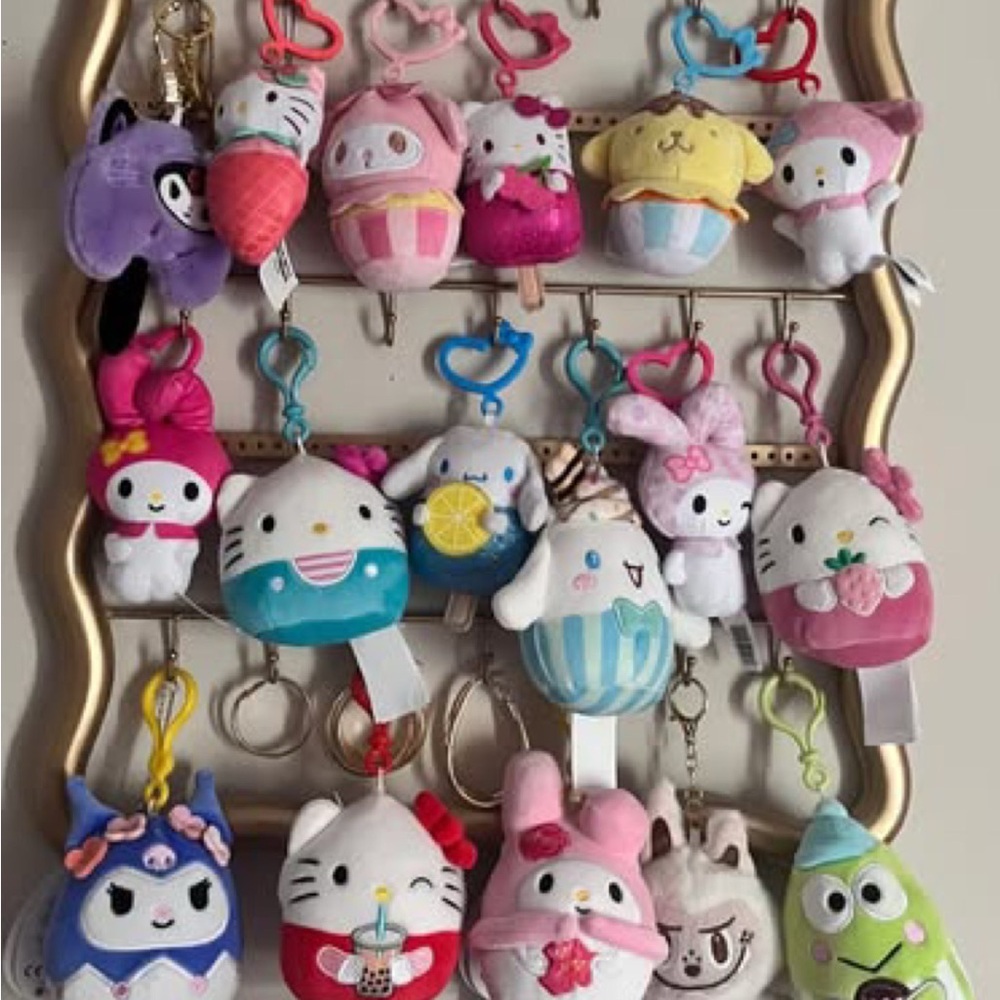 Sanrio Multicolor Plush Keychain Bag Charms